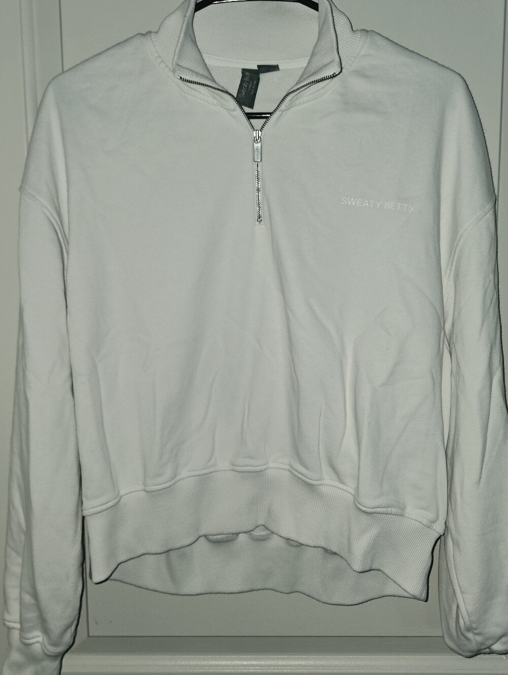 Sweaty Betty White Quarter-Zip Pullover Sweatshirt